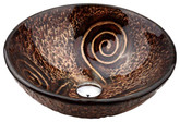 Luna Glass Vessel Sink with PU-MR Oil Rubbed Bronze