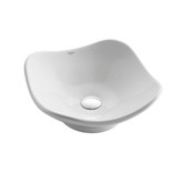 White Tulip Ceramic Sink with Pop Up Drain Oil Rubbed Bronze
