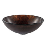 Pluto Glass Vessel Sink with PU-MR Oil Rubbed Bronze