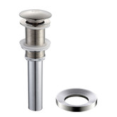 Pop Up Drain and Mounting Ring Brushed Nickel