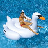 Giant Swan 75 Inches Inflatable Ride-On Pool Toy