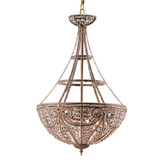 4-Light Ceiling Mount Dark Bronze Pendant