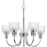 Archie Collection 5 Light Chrome Chandelier