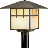 Mission Collection 1 Light Weathered Bronze Post Lantern