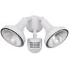 300 Watt Twin Lamp Motion Sensored Outdoor Security Light Fixture, White