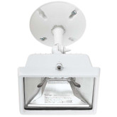 250 Watt Single Lamp Outdoor Halogen Security Light Fixture, Light Bulb Included, White
