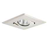 4 Inch Square Directional Recessed Lighting Kit, Brushed Nickel