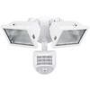 300 Watt Twin Lamp Halogen Motion Sensor Outdoor Flood Light Fixture, Light Bulbs Included, White