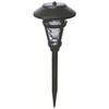 6Pk Tapered Design Solar Pathway Light With Hammered Water Glass Lens