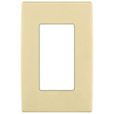 1-Gang Screwless Snap-On Wallplate for One Device, in Gold Coast White