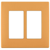 2-Gang Screwless Snap-On Wallplate for Two Devices, in Toasted Coconut
