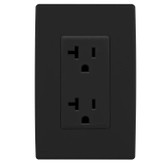 20A Colour Change Kit for Tamper Resistant Receptacles, in Onyx Black