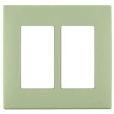 2-Gang Screwless Snap-On Wallplate for Two Devices, in Prairie Sage