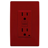 15A Colour Change Kit for Tamper Resistant GFCI Receptacles, in Red Delicious