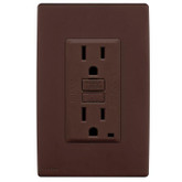 15A Colour Change Kit for Tamper Resistant GFCI Receptacles, in Walnut Bark