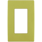 1-Gang Screwless Snap-On Wallplate for One Device, in Granny Smith Apple