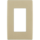 1-Gang Screwless Snap-On Wallplate for One Device, in Café Latte
