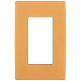1-Gang Screwless Snap-On Wallplate for One Device, in Toasted Coconut