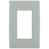1-Gang Screwless Snap-On Wallplate for One Device, in Pebble Gray