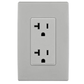 20A Colour Change Kit for Tamper Resistant Receptacles, in Pebble Gray