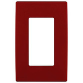 1-Gang Screwless Snap-On Wallplate for One Device, in Red Delicious