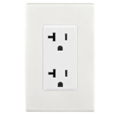 20A Colour Change Kit for Tamper Resistant Receptacles, in White on White