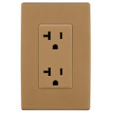 20A Colour Change Kit for Tamper Resistant Receptacles, in Warm Caramel