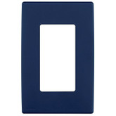 1-Gang Screwless Snap-On Wallplate for One Device, in Rich Navy