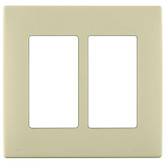 2-Gang Screwless Snap-On Wallplate for Two Devices, in Navajo Sand