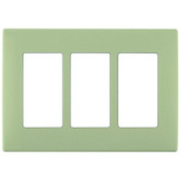 3-Gang Screwless Snap-On Wallplate for 3 Devices, in Prairie Sage