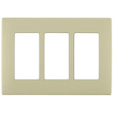 3-Gang Screwless Snap-On Wallplate for 3 Devices, in Navajo Sand