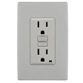 15A Colour Change Kit for Tamper Resistant GFCI Receptacles, in Pebble Gray