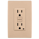 15A Colour Change Kit for Tamper Resistant GFCI Receptacles, in Dapper Tan