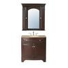 36 Inches Amanda Single Sink Vanity with Travertine Marble Top and Mirror (Faucet not included)