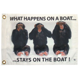 NAUTI "Stays on Boat" Funny Flag