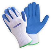 Bulk Polyester Glove With Blue Rubber Coated Palm (28 units)