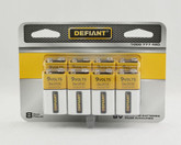Defiant 9V 8 PK Alkaline Battery PDQ