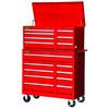 42 Inch 16 drawer Chest and Cabinet, Red