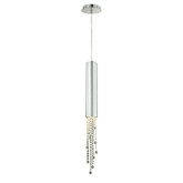 Groove Collection 1 Light Chrome Pendant