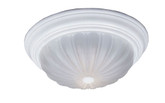 Monroe 2 Light Fresco Incandescent Flush Mount with an Etched Melon Shade
