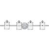 Monroe 4 Light Polished Chrome Incandescent Vanity with an Opal Etched Shade