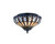 Monroe 2 Light Vintage Bronze Incandescent Flush Mount with a Tiffany Style Shade