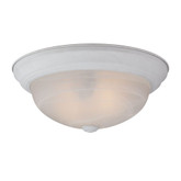 Monroe 2 Light Fresco Incandescent Flush Mount with an Opal Etched Shade