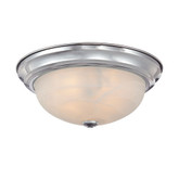 Monroe 3 Light Polished Chrome Incandescent Flush Mount with an Opal Etched Shade