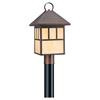 1 Light Antique Bronze Incandescent Outdoor Post Lantern