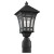1 Light Black Incandescent Outdoor Post Lantern