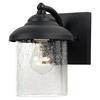 1 Light Black Incandescent Outdoor Wall Sconce