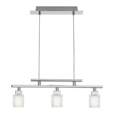 TANGA Suspension 3L, Chrome Finish with Crystal Glass