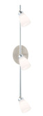 Cariba LED Track 3L, Matte Nickel & Chrome Finish with Opal Frosted Glass