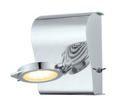 Orotelli LED Wall Light 1L, Chrome Finish with Satin Glass